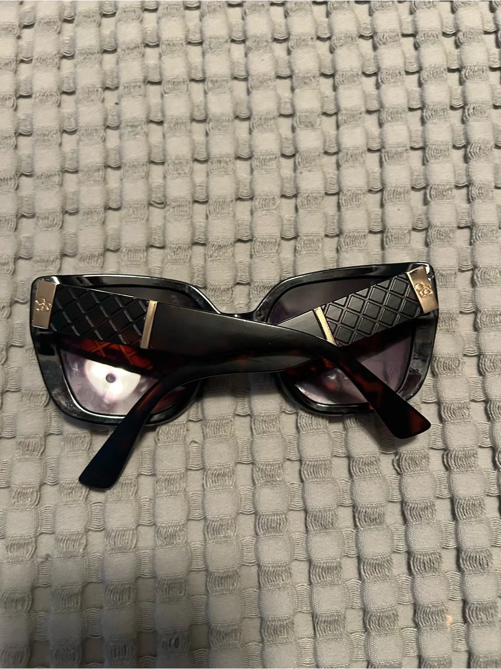 Jessica Simpson Black Cat-Eye Women's Sunglasses with Purple Lenses